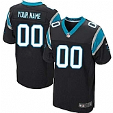 Men Nike Carolina Panthers Customized Black Team Color Stitched NFL Elite Jersey,baseball caps,new era cap wholesale,wholesale hats